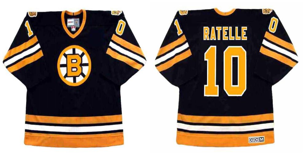 2019 Men Boston Bruins #10 Ratelle Black CCM NHL jerseys